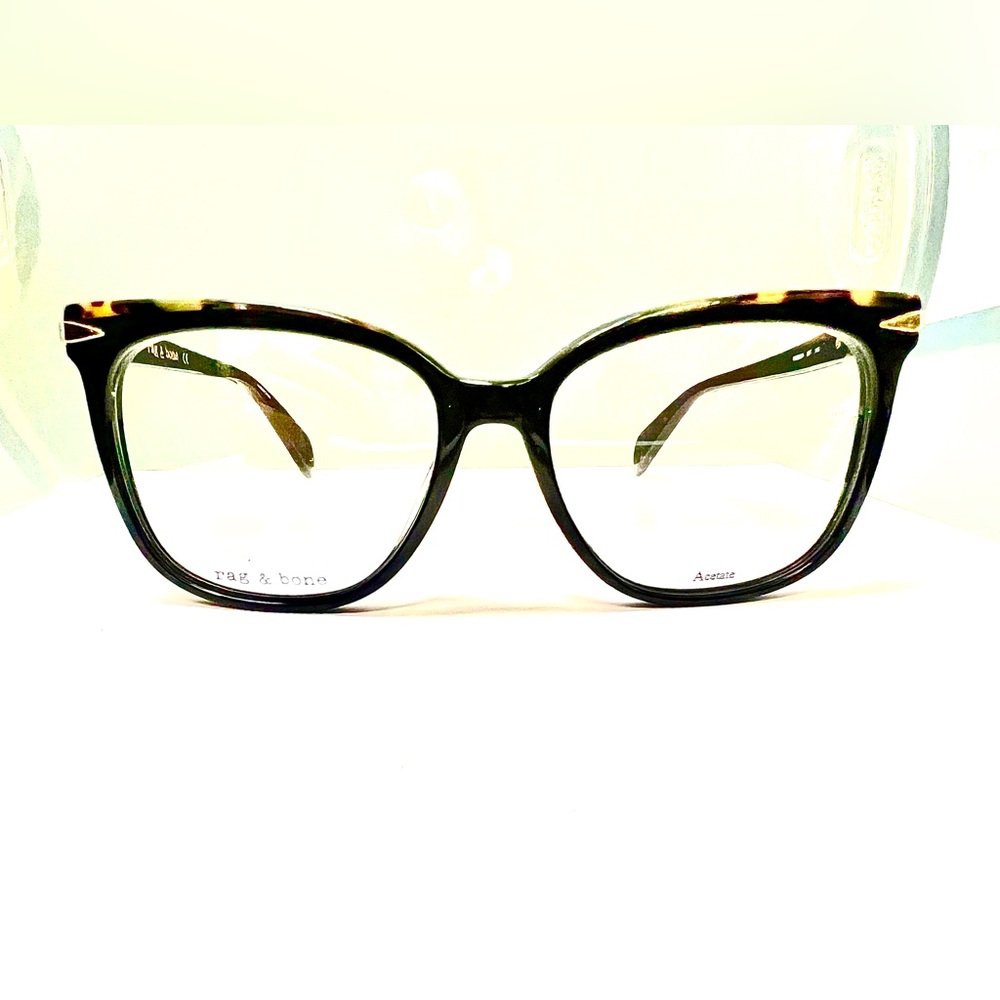 NEW- Rag & bone Woman’s Black w/accent Tort Eyeglass Frames